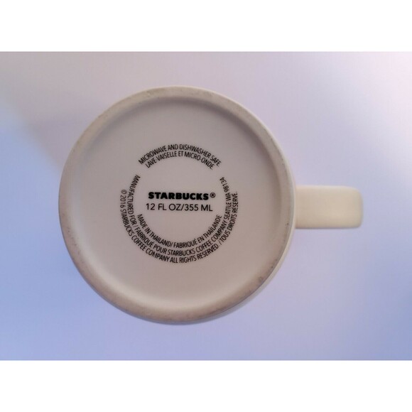 Starbucks Coffee Mug with Orange Abstract Design 2016 - Picture 4 of 5